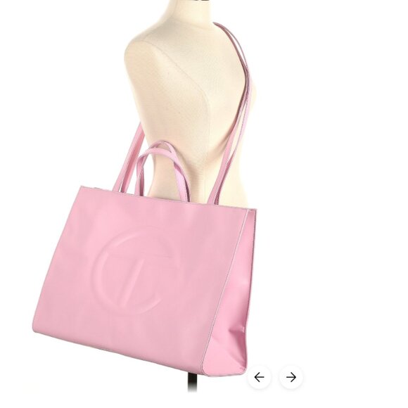 Telfar Large Bubblegum Pink Shopping Bag - Tote (Vegan Leather) - Picture 2 of 9